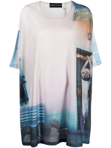  Barbara Bologna Photograph-print Oversized T-shirt - Neutrals 