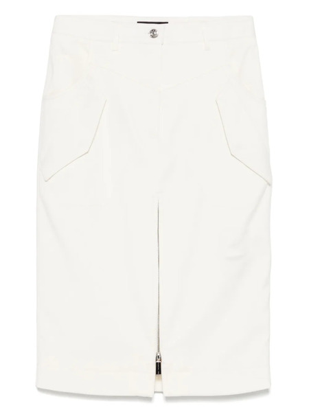  Barbara Bui Gabardine Midi Skirt - White 