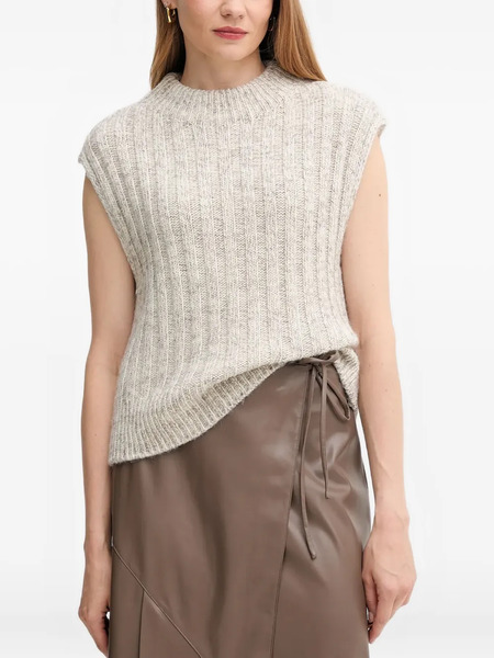  Barbour Anastasia Ribbed Sleeveless Vest - Neutrals 