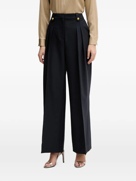  Barbour Avery Gold-tone Button Pleated Trousers - Blue 
