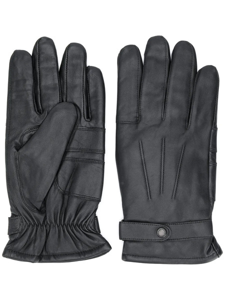  Barbour Burnished Leather Gloves - Black 