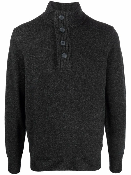  Barbour Button-down Pullover Wool Jumper - Grey 