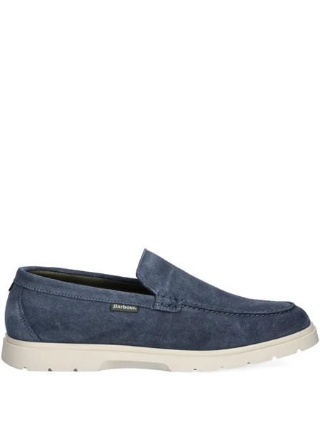  Barbour Carty Suede Slip-on Loafers - Blue 