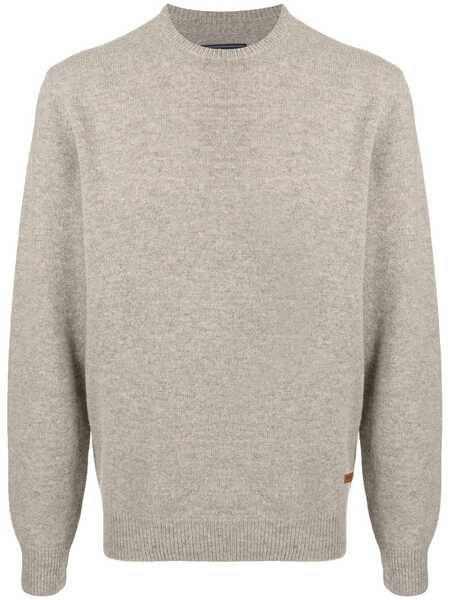  Barbour Essential Patch Crewneck Jumper - Brown 