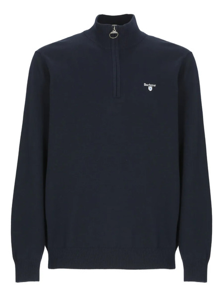  Barbour Half-zip Ribbed-trim Sweater - Blue 