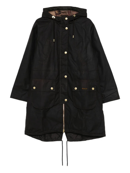  Barbour Hooded Buttoned Coat - Brown 