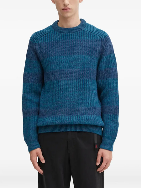  Barbour Saddle Striped Crew-neck Sweater - Blue 