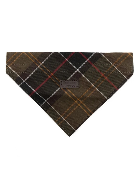  Barbour Tartan Logo-patch Collar Bandana - Green 