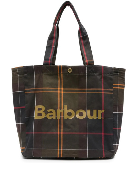  Barbour Tartan-plaid Tote Bag - Green 