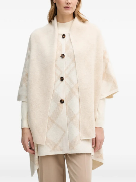  Barbour Vienna Plaid Button Cape - Neutrals 