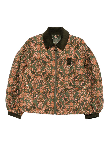  Barbour X Farm Rio Luisa Quilted Jacket - Green 