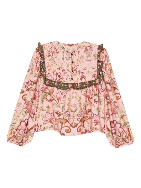  Barbour X Farm Rio Printed Blouse - Pink 