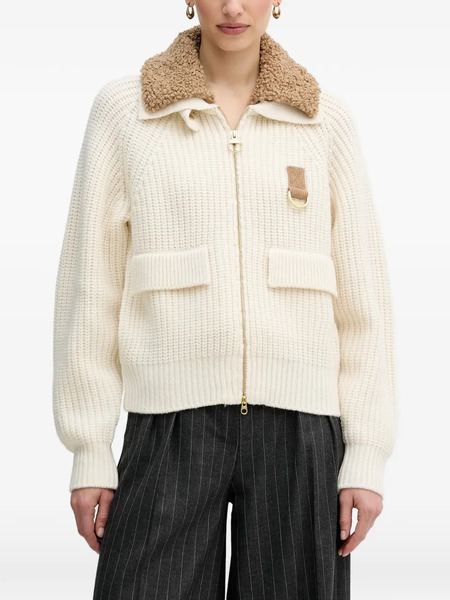  Barbour Zip Shearling Sweater - Neutrals 