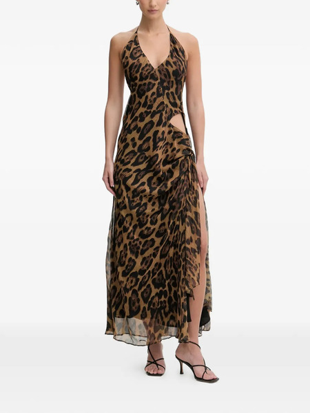  Bardot Cyrel Leopard-print Maxi Dress - Brown 