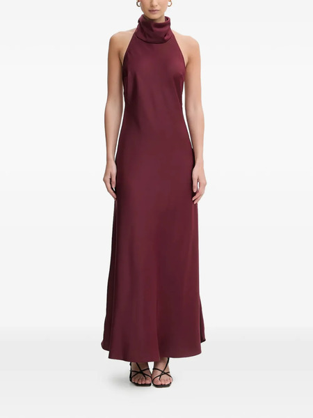  Bardot Delphina Halter Open-back Dress - Red 