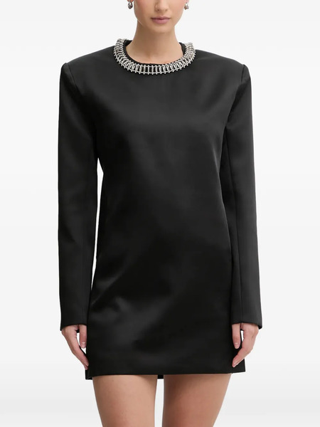  Bardot Embellished Mini Dress - Black 