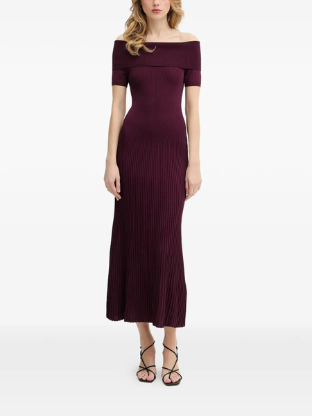  Bardot Harro Off-shoulder Midi Dress - Purple 