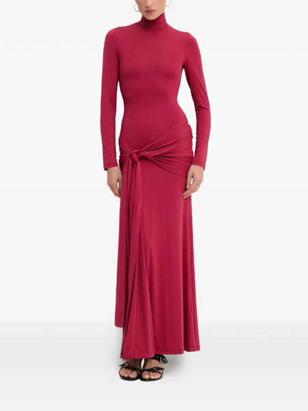  Bardot Knotted Roll-neck Maxi Dress - Red 