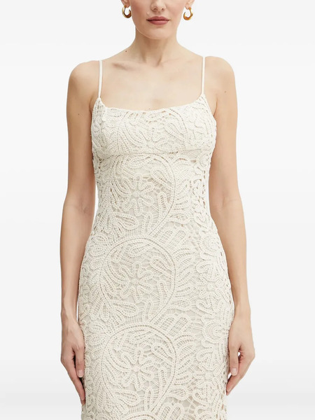  Bardot Lace-patterned Midi Dress - Neutrals 