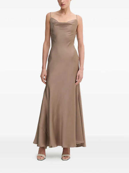  Bardot Monroe Cowl-neck Maxi Dress - Brown 
