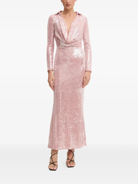  Bardot Sequined Midi Dress - Pink 