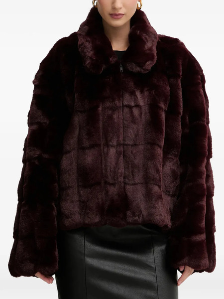  Bardot Sylvie Faux Fur Jacket - Red 