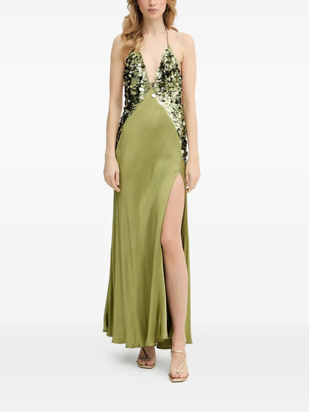  Bardot Yve Sequin-embellished Maxi Dress - Green 