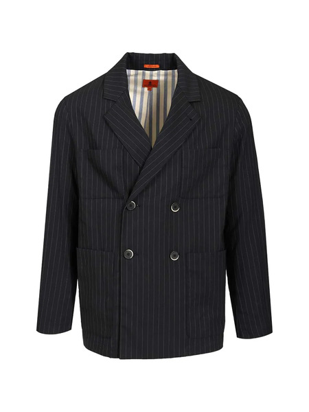  Barena Button Striped Blazer - Black 