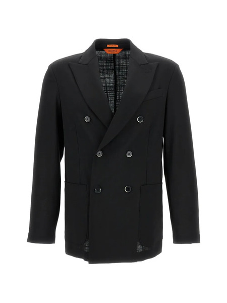  Barena Double-breasted Blazer - Black 
