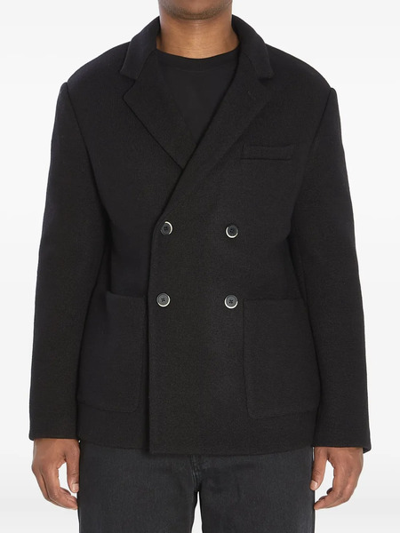  Barena Double-breasted Peacoat - Black 