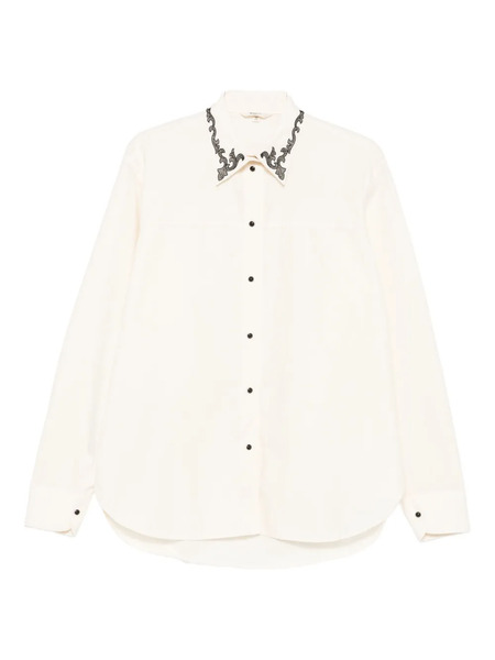  Barena Embroidered-collar Shirt - Neutrals 