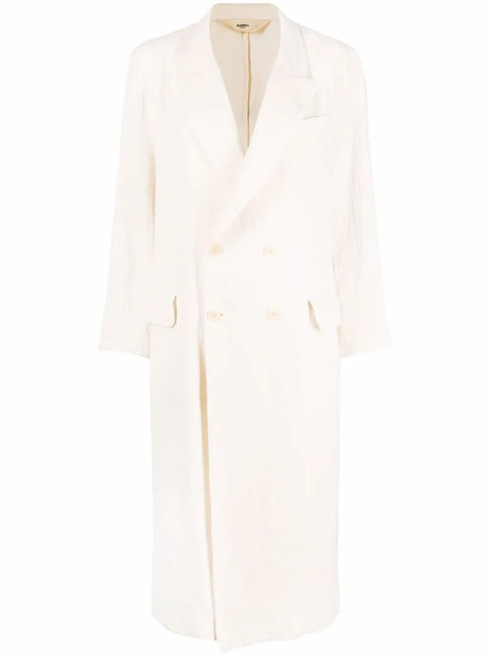  Barena Peak-lapels Button-front Mid-length Coat - Neutrals 