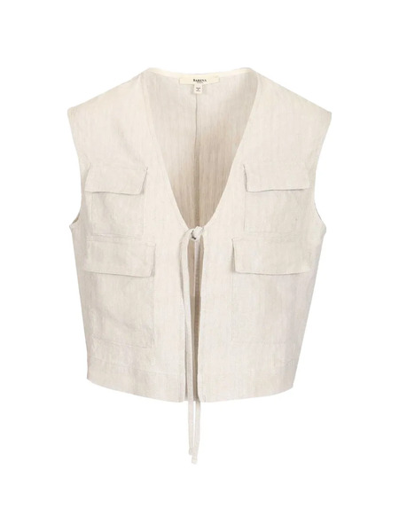  Barena Pocket V-neck Gilet - Neutrals 