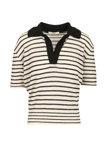  Barena Striped V-neck T-shirt - Neutrals 