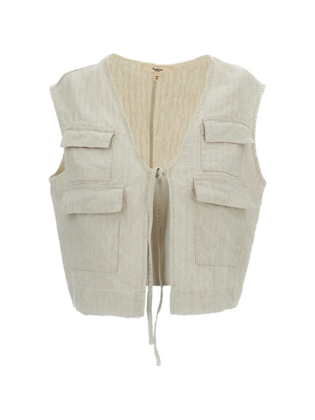  Barena Tie Front Top - Neutrals 