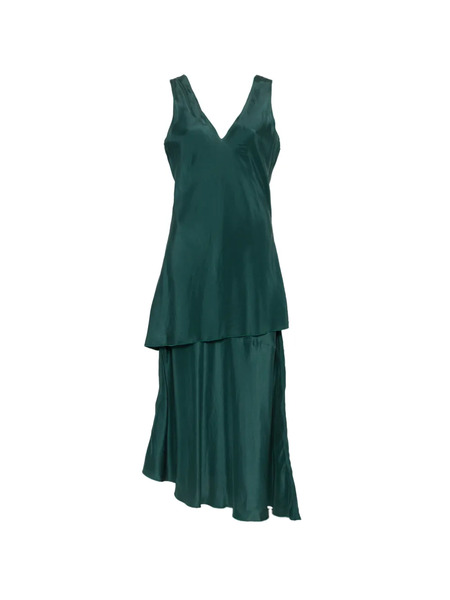  Barena V-neck Layered Dress - Green 