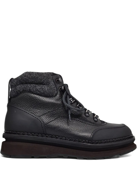  Barrett Leather Lace-up Hiking Boots - Black 