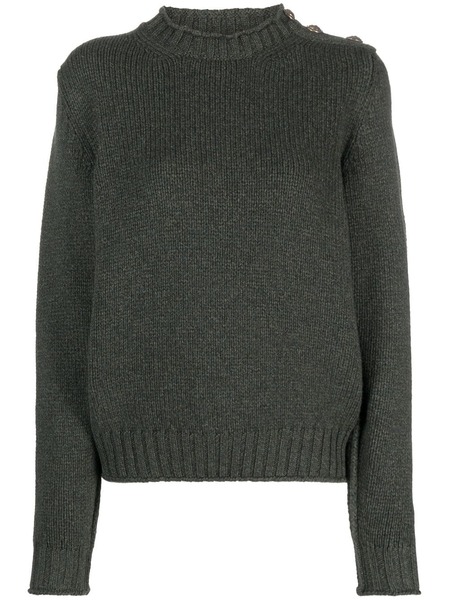  Barrie Button-detail Cashmere Jumper - Green 