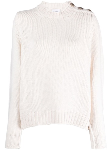  Barrie Button-detail Cashmere Jumper - Neutrals 