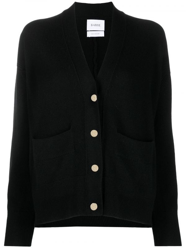  Barrie Button-up Cashmere Cardigan - Black 