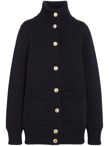  Barrie Buttoned Cashmere-blend Cardigan - Black 