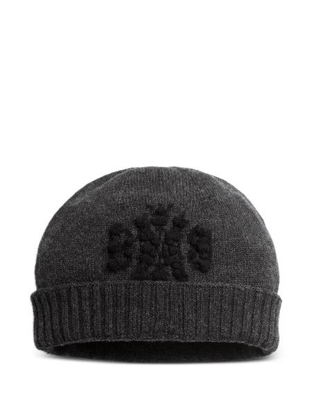  Barrie Cashmere B-logo Beanie Hat - Black 