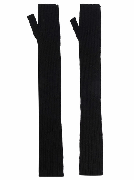  Barrie Cashmere Fingerless Gloves - Black 