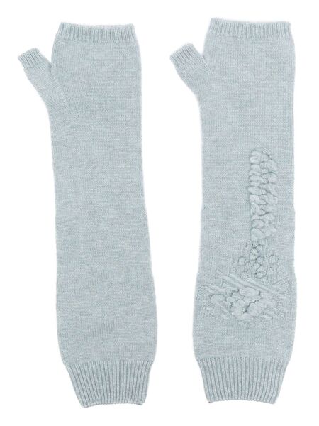  Barrie Cashmere Fingerless Gloves - Blue 