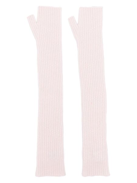  Barrie Cashmere Fingerless Gloves - Pink 
