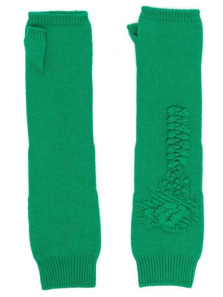  Barrie Cashmere Fingerless Mittens - Green 