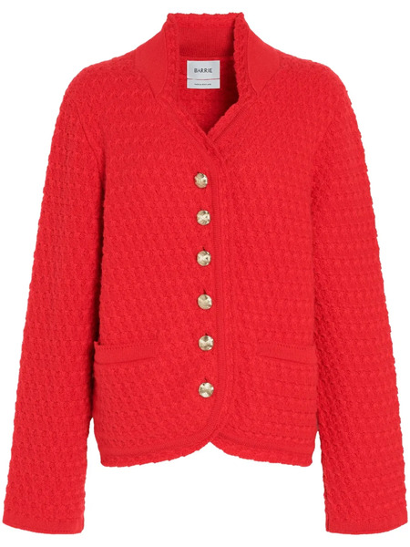  Barrie Cashmere Tweed Cardigan - Red 