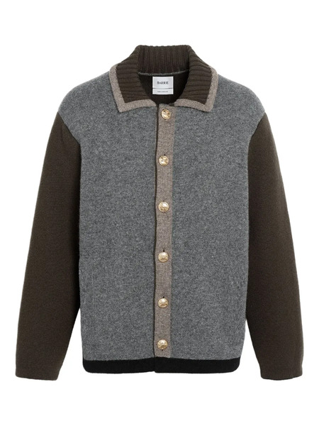  Barrie Colour-block Buttoned Jacket - Grey 