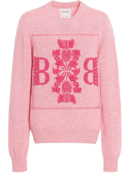  Barrie 3d Logo Cashmere Sweater - Pink 