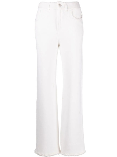  Barrie Distressed Straight-leg Trousers - Neutrals 